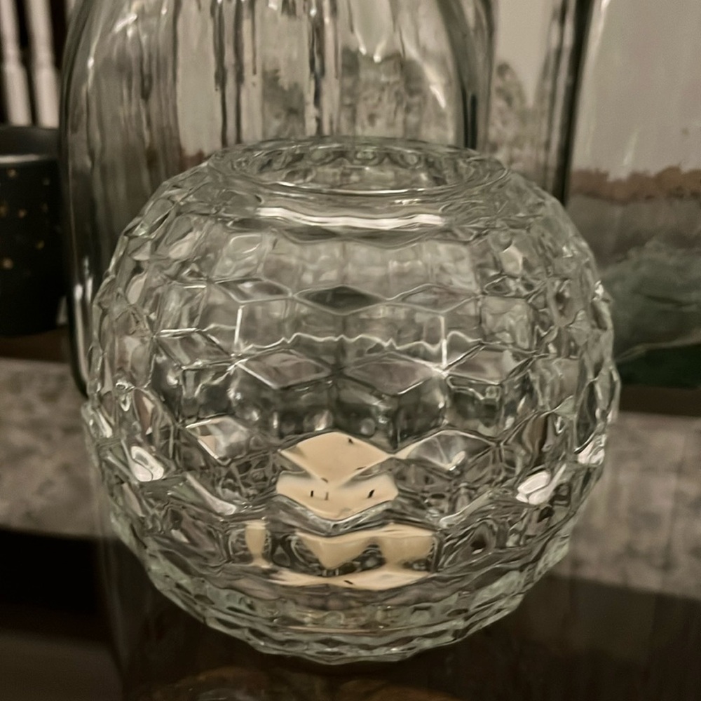 Vintage Homco Glass Fairy Light Clear